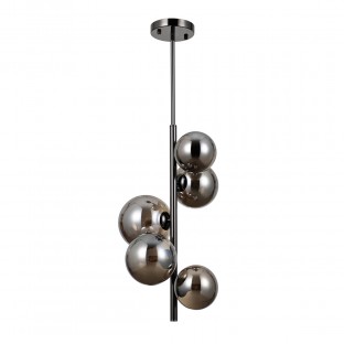 LAMPA WISZĄCA CANELLO 5 CZARNY CHROM