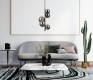 LAMPA WISZĄCA CANELLO 5 CZARNY CHROM