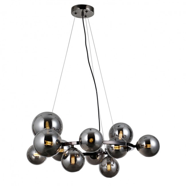 LAMPA WISZĄCA CANELLO 11 CZARNY CHROM