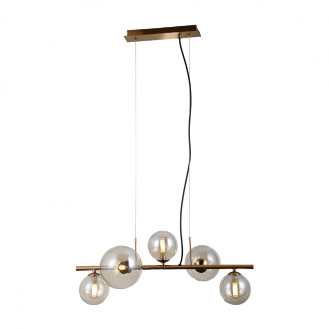 LAMPA WISZĄCA CANELLO 5 MOSIĄDZ MIODOWY
