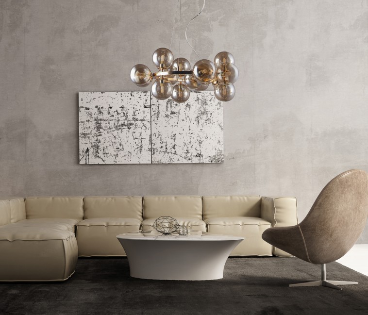 LAMPA WISZĄCA MARBELIO ZŁOTA