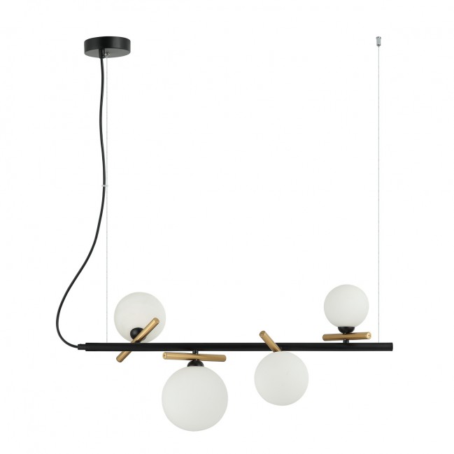 LAMPA WISZĄCA REVERSO 4 CZARNO ZŁOTA