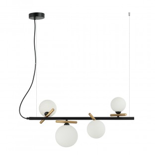LAMPA WISZĄCA REVERSO 4 CZARNO ZŁOTA