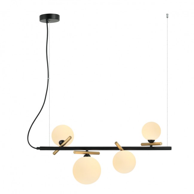 LAMPA WISZĄCA REVERSO 4 CZARNO ZŁOTA
