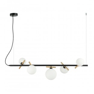 LAMPA WISZĄCA REVERSO 5 CZARNO ZŁOTA
