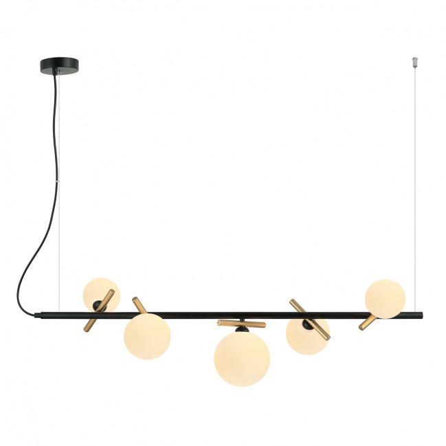 LAMPA WISZĄCA REVERSO 5 CZARNO ZŁOTA