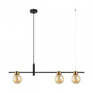 LAMPA WISZĄCA BLETTER 3 CZARNO ZŁOTA