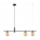 LAMPA WISZĄCA BLETTER 3 CZARNO ZŁOTA