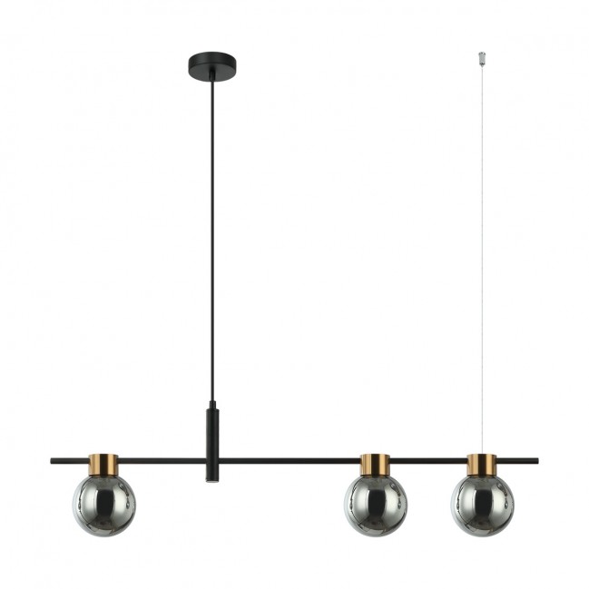 LAMPA WISZĄCA BLETTER 3 CZARNO ZŁOTA