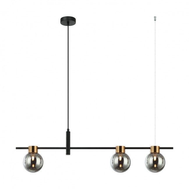 LAMPA WISZĄCA BLETTER 3 CZARNO ZŁOTA