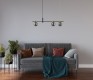 LAMPA WISZĄCA BLETTER 3 CZARNO ZŁOTA