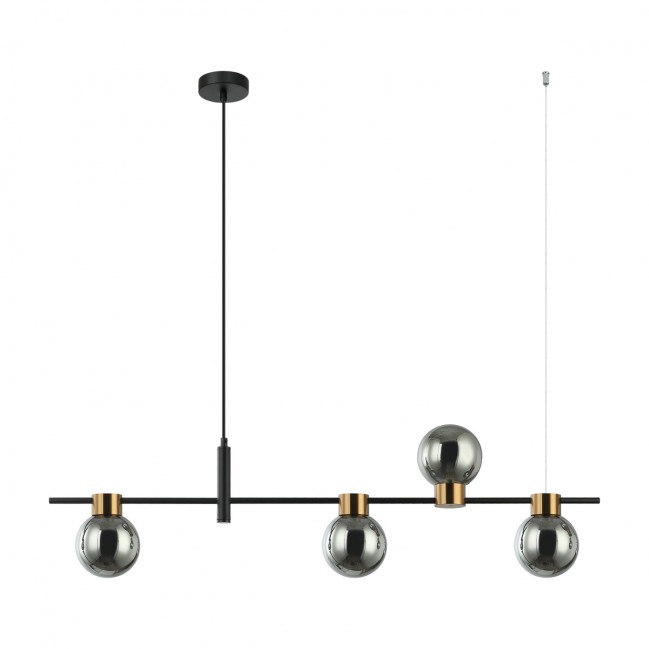 LAMPA WISZĄCA BLETTER 4 CZARNO ZŁOTA