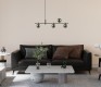 LAMPA WISZĄCA BLETTER 4 CZARNO ZŁOTA