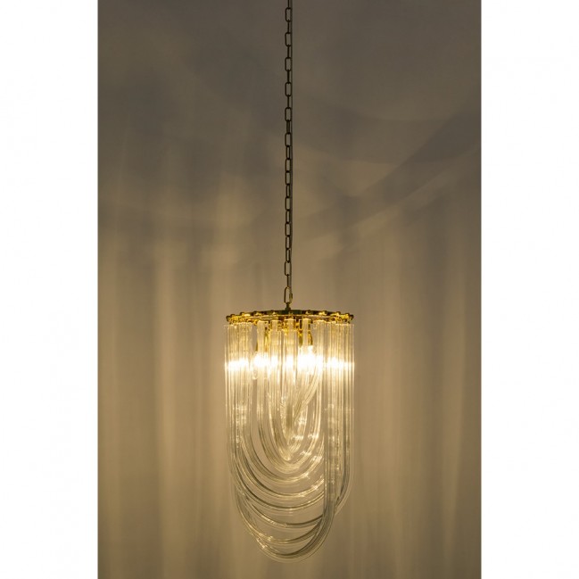 LAMPA WISZĄCA MURANO S ZŁOTA