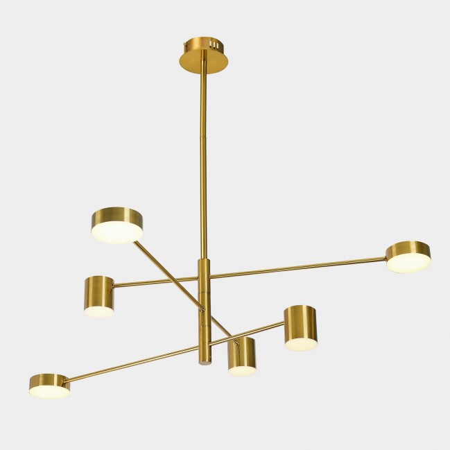 LAMPA WISZĄCA REMDAL 6 ZŁOTA 3000K