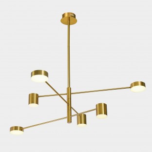 LAMPA WISZĄCA REMDAL 6 ZŁOTA 4000K