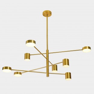 LAMPA WISZĄCA REMDAL 8 ZŁOTA 3000K