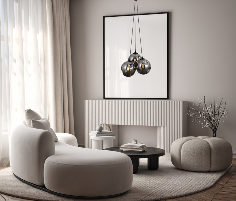 LAMPA WISZĄCA PERLOS 3 GRAFITOWA