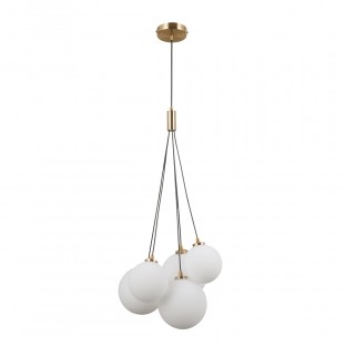 LAMPA WISZĄCA PERLOS 3 MOSIĄDZ MIODOWY