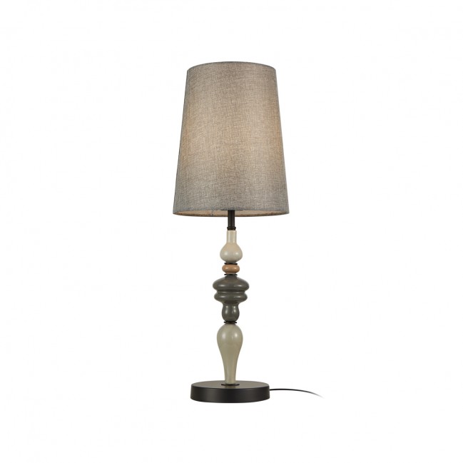 LAMPA STOŁOWA NEROM CZARNO SZARA