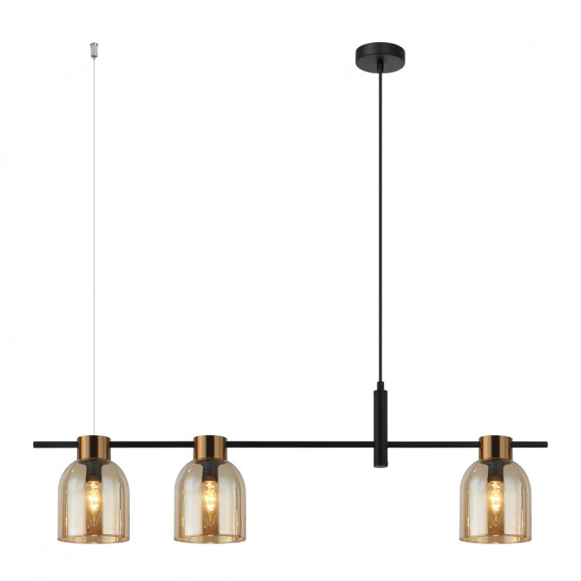 LAMPA WISZĄCA SERVIO 3 BURSZTYNOWA