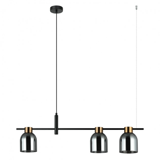 LAMPA WISZĄCA SERVIO 3 SZKŁO DYMIONE