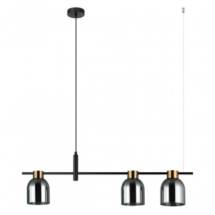 LAMPA WISZĄCA SERVIO 3 SZKŁO DYMIONE