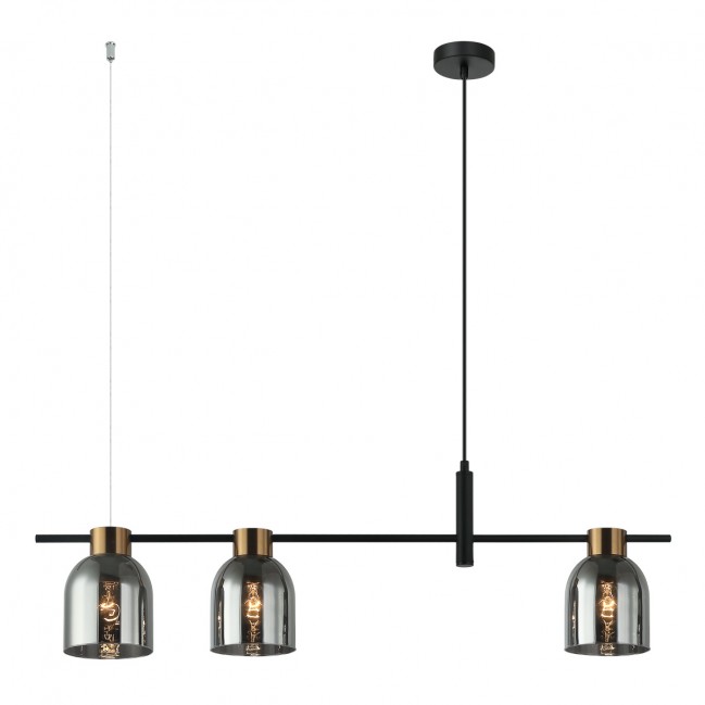 LAMPA WISZĄCA SERVIO 3 SZKŁO DYMIONE
