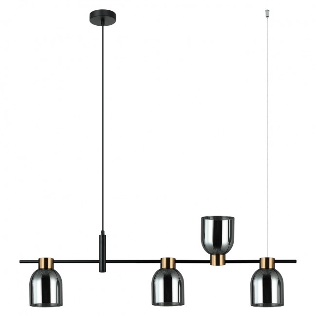 LAMPA WISZĄCA SERVIO 4 SZKŁO DYMIONE