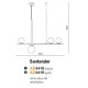 LAMPA WISZĄCA SANTANDER CZARNA
