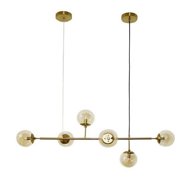 LAMPA WISZĄCA HELIOS 6 ZŁOTA