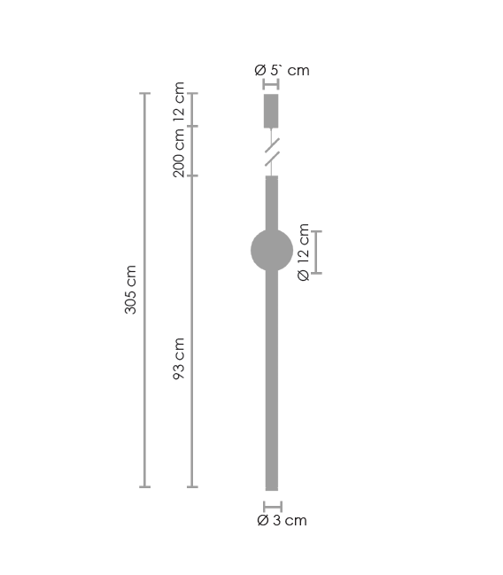 LAMPA WISZĄCA O-LINE 93 MOSIĄDZ SZCZOTKOWANY
