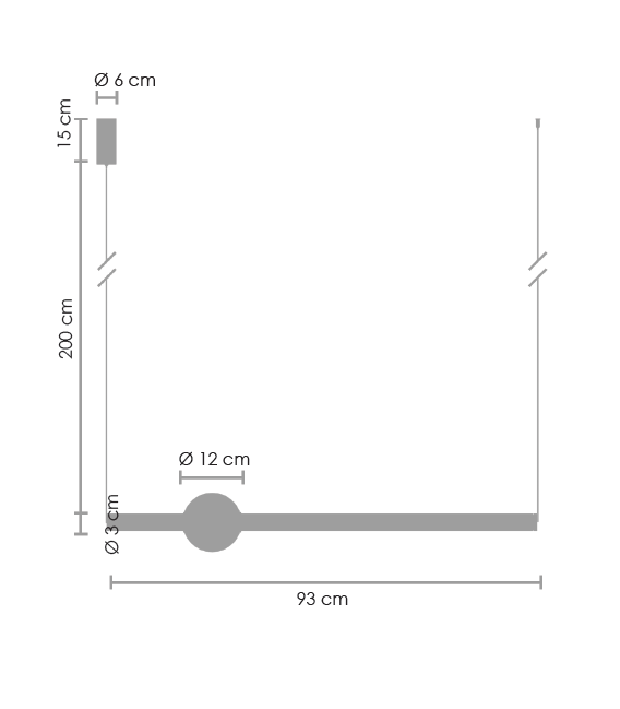 LAMPA WISZĄCA O-LINE 93 CZARNA