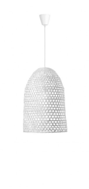 LAMPA WISZĄCA AURORA RATTAN BIAŁY