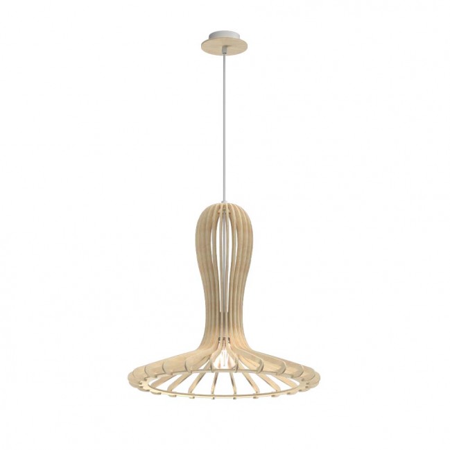 Drewniana lampa wisząca - Rina nturalna