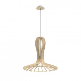 Drewniana lampa wisząca - Rina nturalna