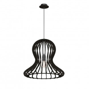 Drewniana lampa wisząca - Octo kolor czarny
