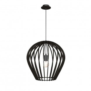 Lampa wisząca drewniana - Bala kolor czarny