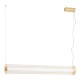 Lampa wisząca Hampton Led - mosiądz szczotkowany - szkło ryflowane