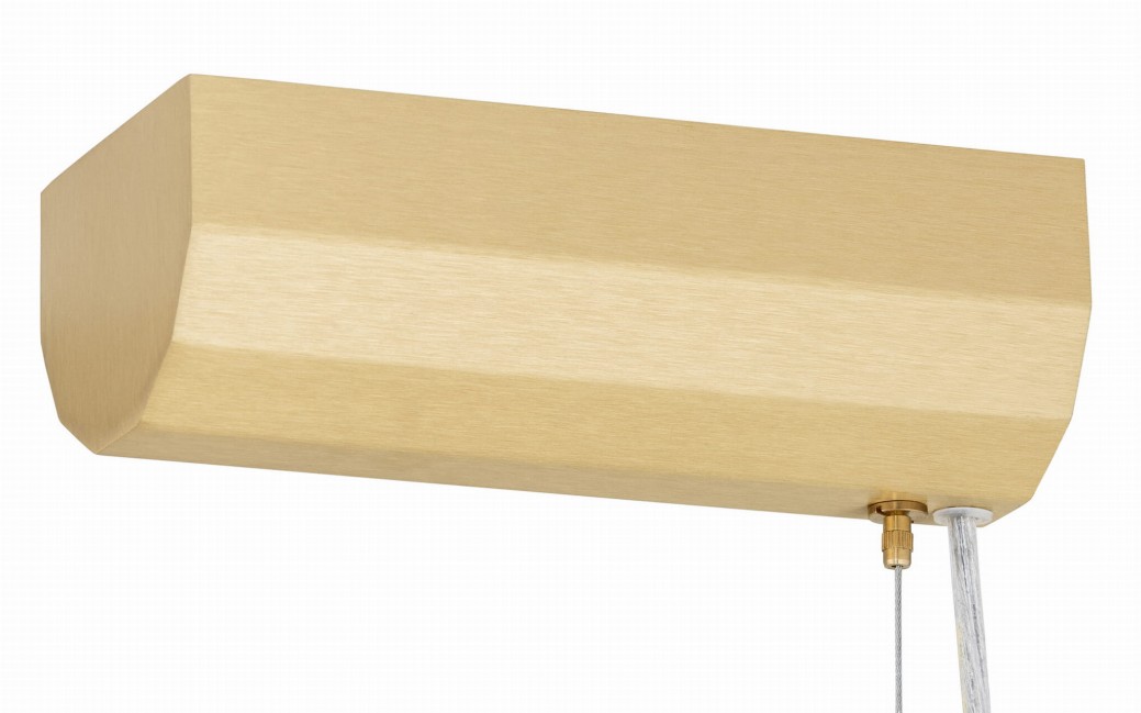 Lampa wisząca Hampton Led - mosiądz szczotkowany - szkło ryflowane