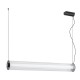 Lampa wisząca Hampton Led - tytan szczotkowany - szkło ryflowane
