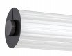 Lampa wisząca Hampton Led - tytan szczotkowany - szkło ryflowane