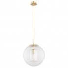 Lampa wisząca Hampton ze szkła i mosiądzu szczotkowanego