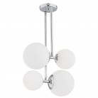 Nowoczesna lampa wisząca Aspen w kolorze chromu