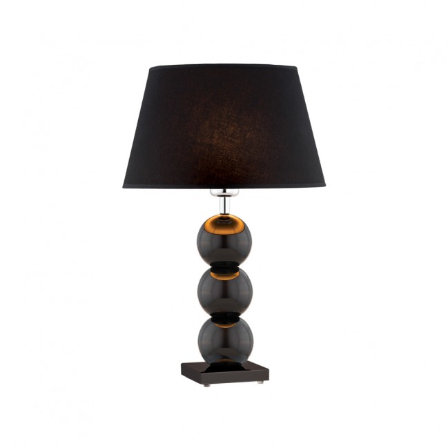 Lampa stołowa Fudżi czarna z czarnym abażurem