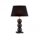 Lampa stołowa Fudżi czarna z czarnym abażurem