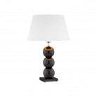 Lampa stołowa Fudżi czarna z białym abażurem