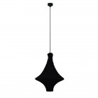Lampa wisząca pleciona Alda S bawełna czarna