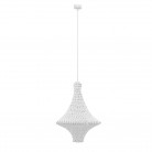 Lampa wisząca pleciona Alda S bawełna biała