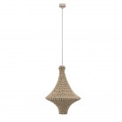 Lampa wisząca pleciona Alda S bawełna beżowa